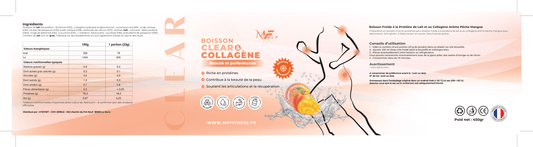 Boisson Clear & Collagène – Pêche Mangue