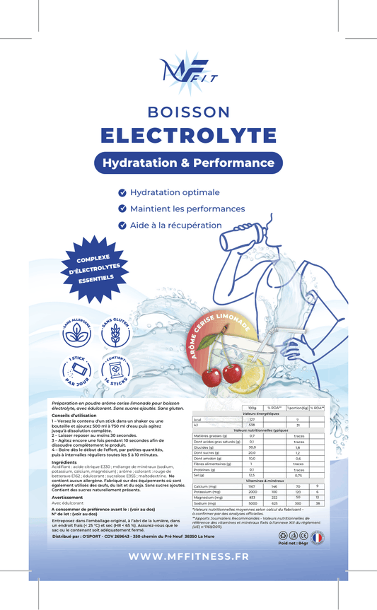 Boisson Électrolyte – Cerise Limonade