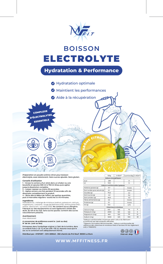 Boisson Électrolyte – Citron