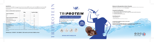 TRIPROTEIN – 3 Protéines Complémentaires – Chocolat